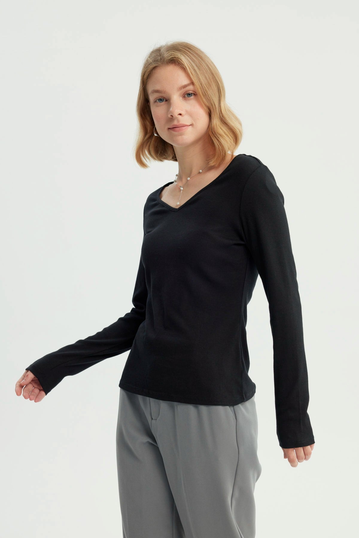 Polera Mujer Slim Negro