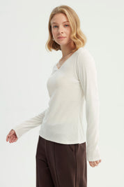 Polera Mujer Slim Crudo