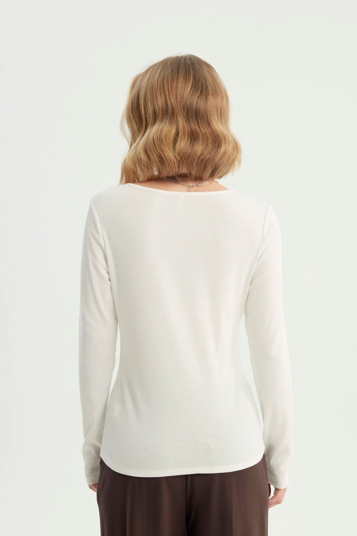 Polera Mujer Slim Crudo
