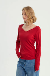 Polera Mujer Slim Rojo