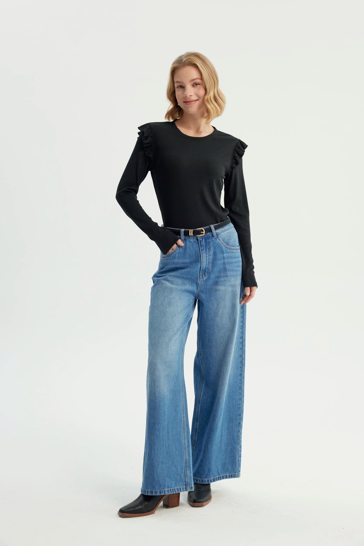 Polera Mujer Slim Negro