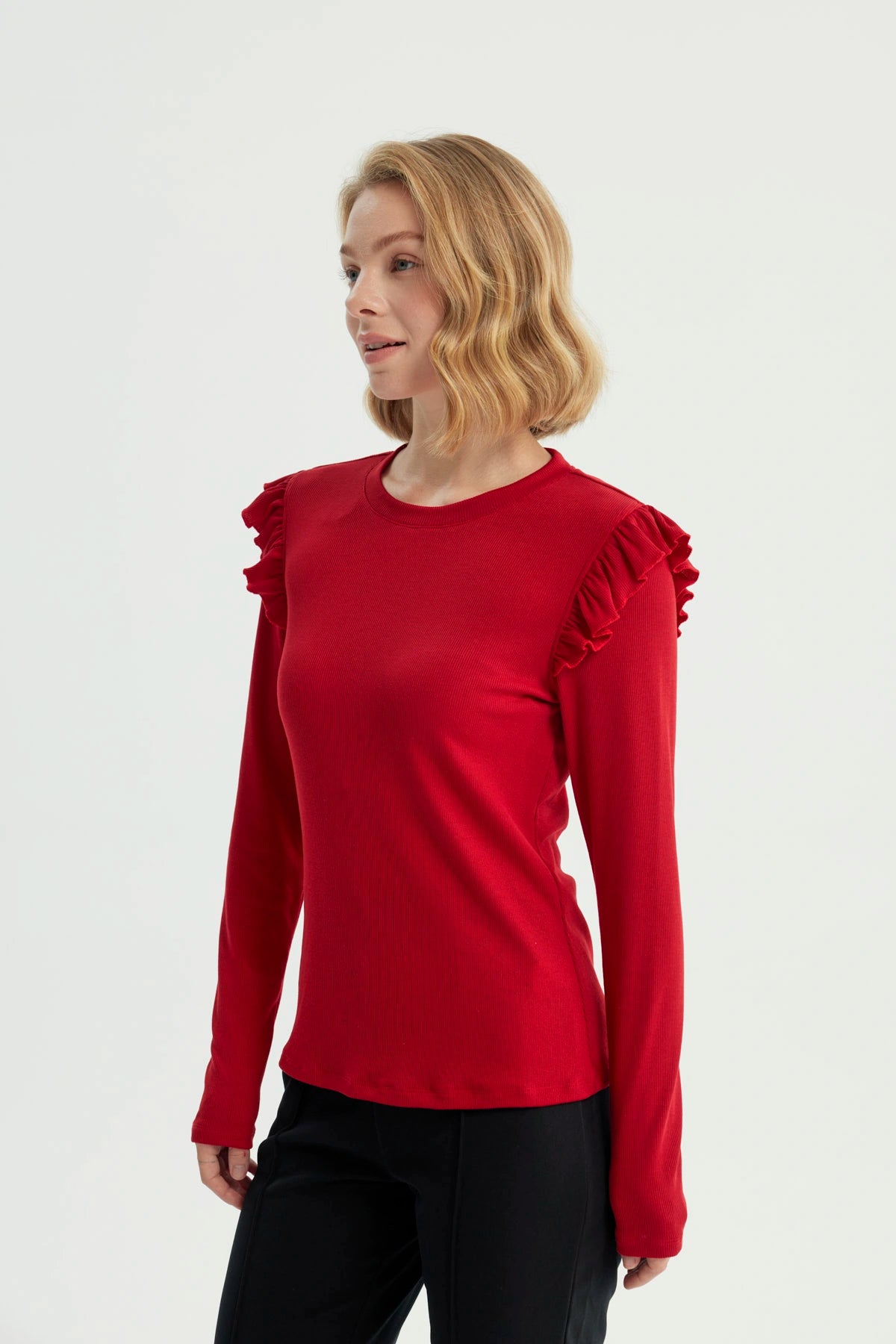 Polera Mujer Slim Rojo