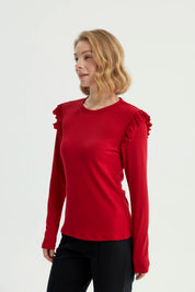 Polera Mujer Slim Rojo