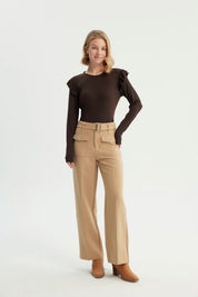 Polera Mujer Slim Chocolate
