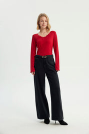 Polera Mujer Slim Rojo