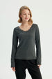 Polera Mujer Slim Gris Melange