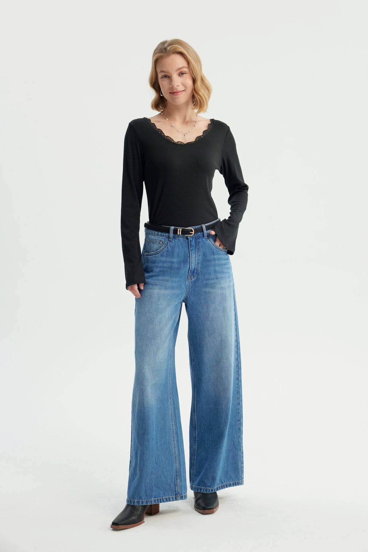 Polera Mujer Slim Negro