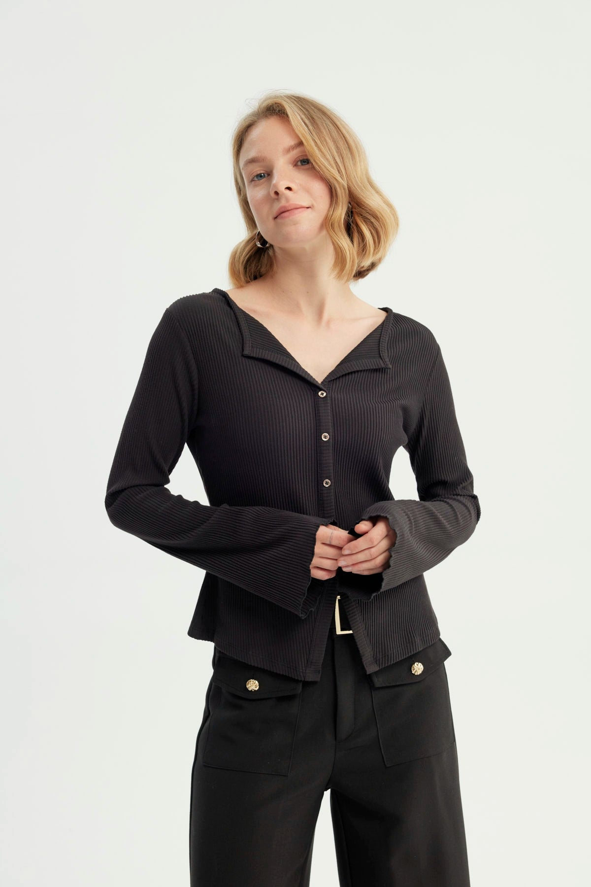 Polera Mujer Slim Negro