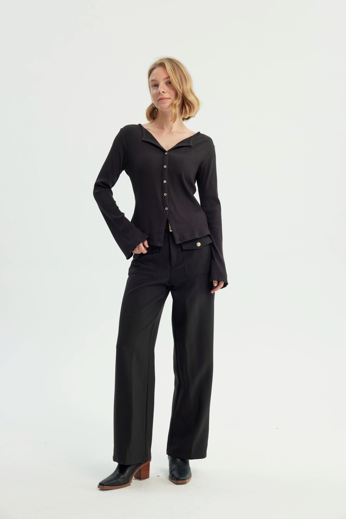 Polera Mujer Slim Negro