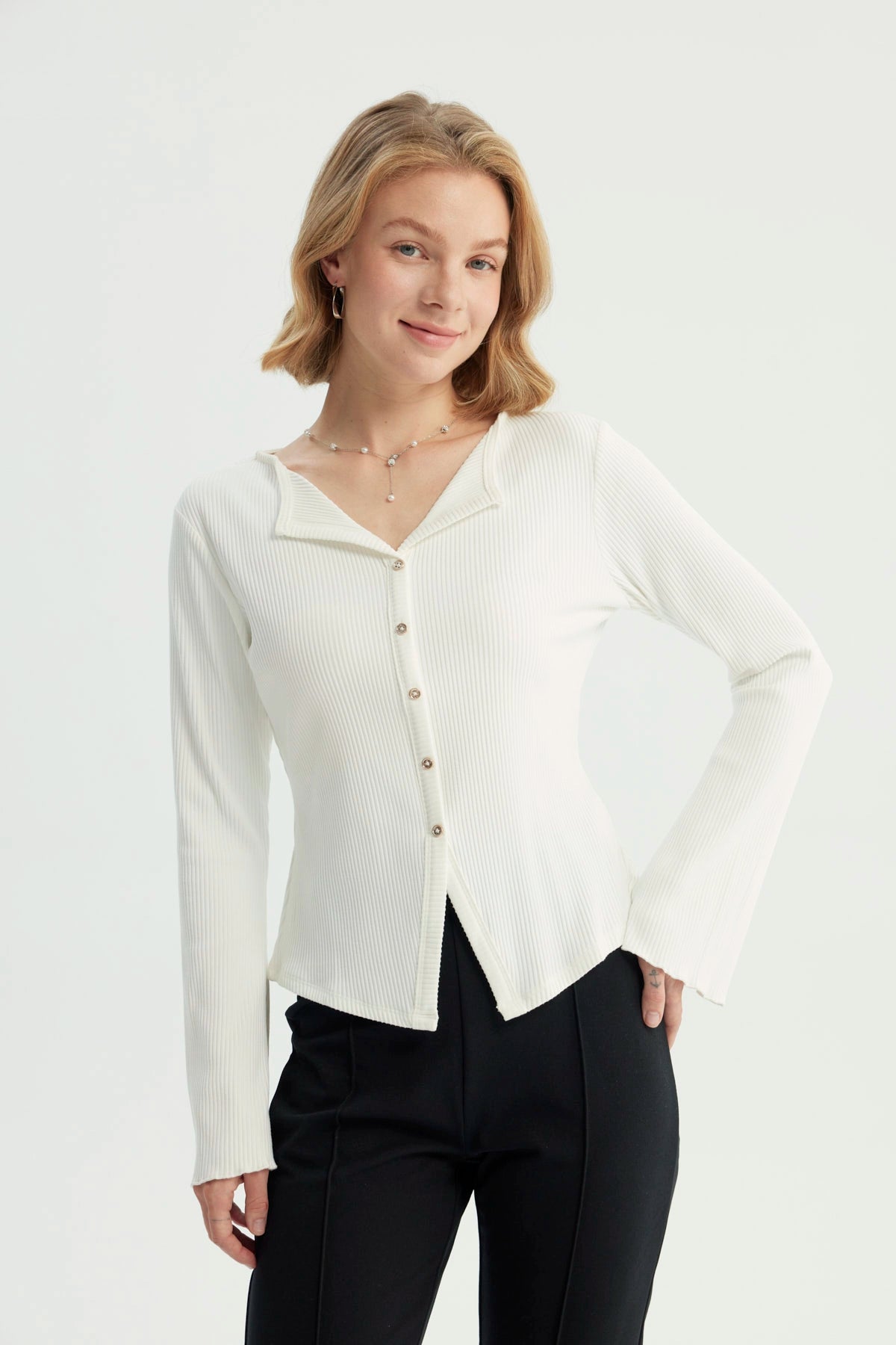 Polera Mujer Slim Crudo