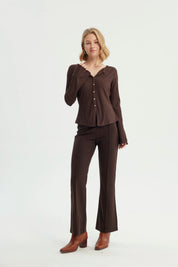 Polera Mujer Slim Chocolate