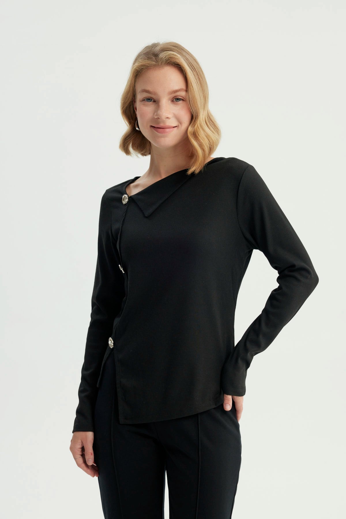 Polera Mujer Regular Negro