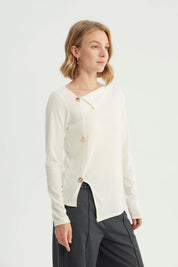 Polera Mujer Regular Crema
