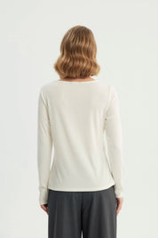 Polera Mujer Regular Crema