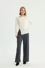 Polera Mujer Regular Crema