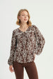 Blusa Mujer Clásica Café Oscuro