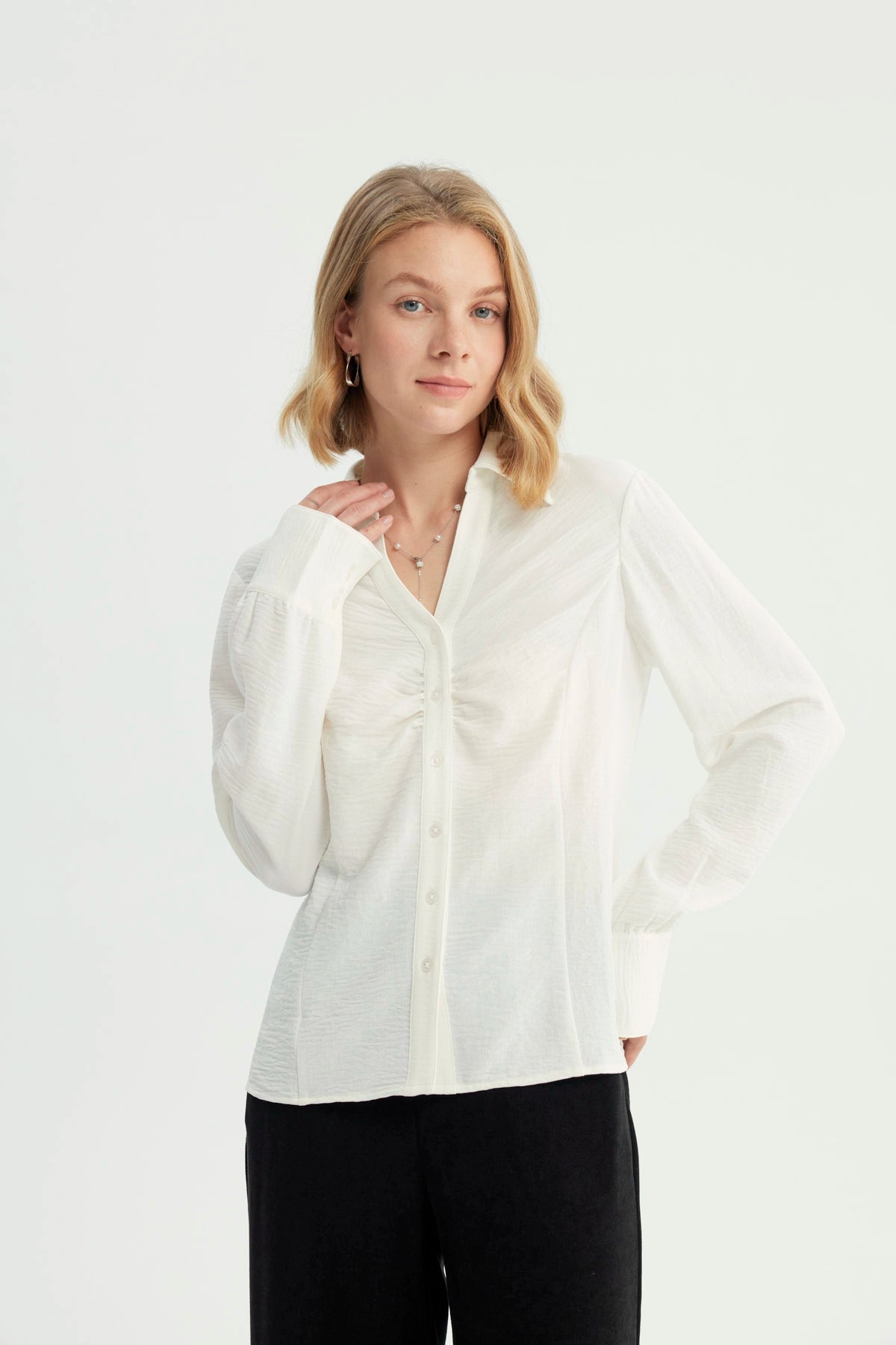 Blusa Mujer Slim Crudo
