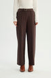 Pantalón Mujer Recto Chocolate