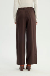 Pantalón Mujer Recto Chocolate