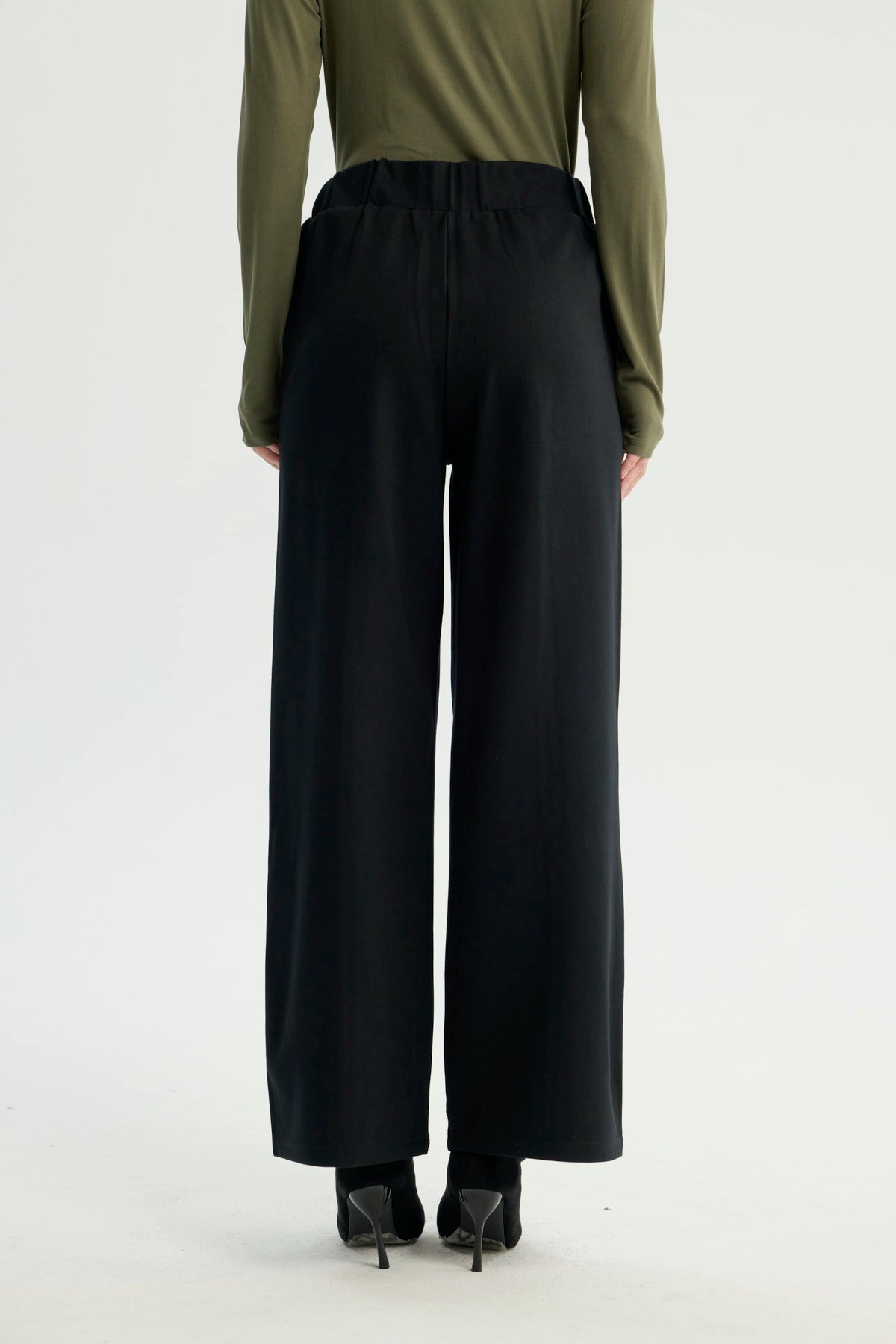 Pantalón Mujer Recto Negro