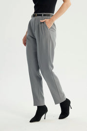 Pantalón Mujer Pitillo Gris Oscuro