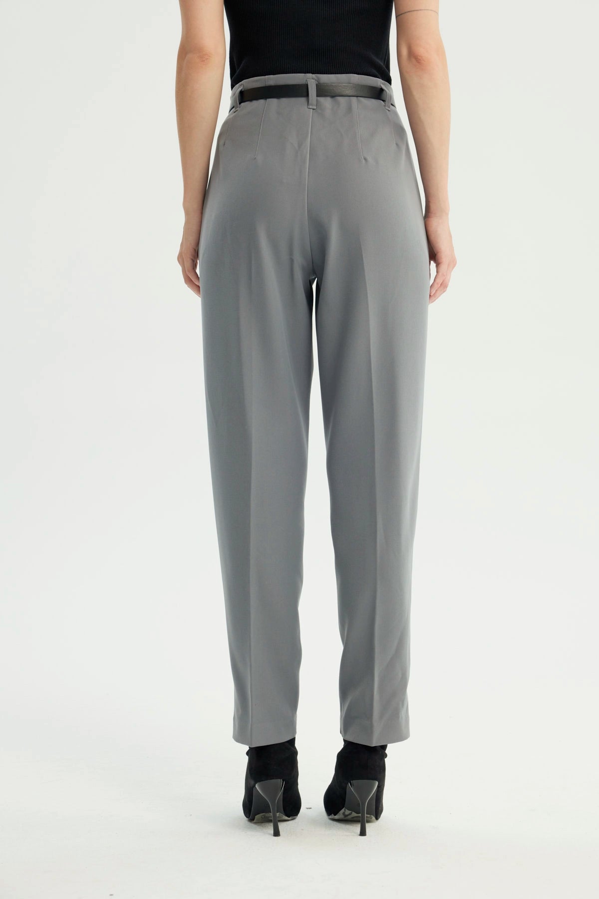 Pantalón Mujer Pitillo Gris Oscuro