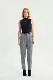 Pantalón Mujer Pitillo Gris Oscuro
