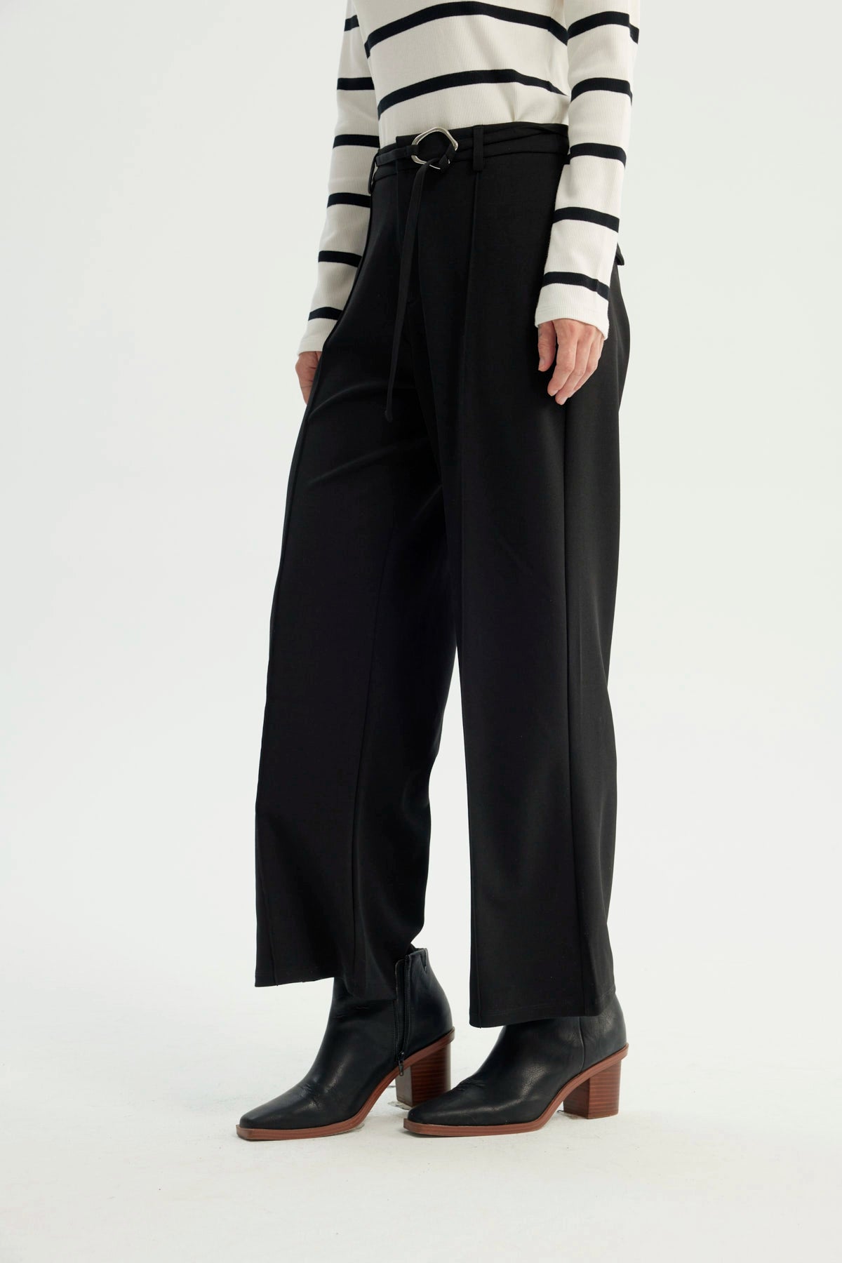 Pantalón Mujer Wide Leg Negro
