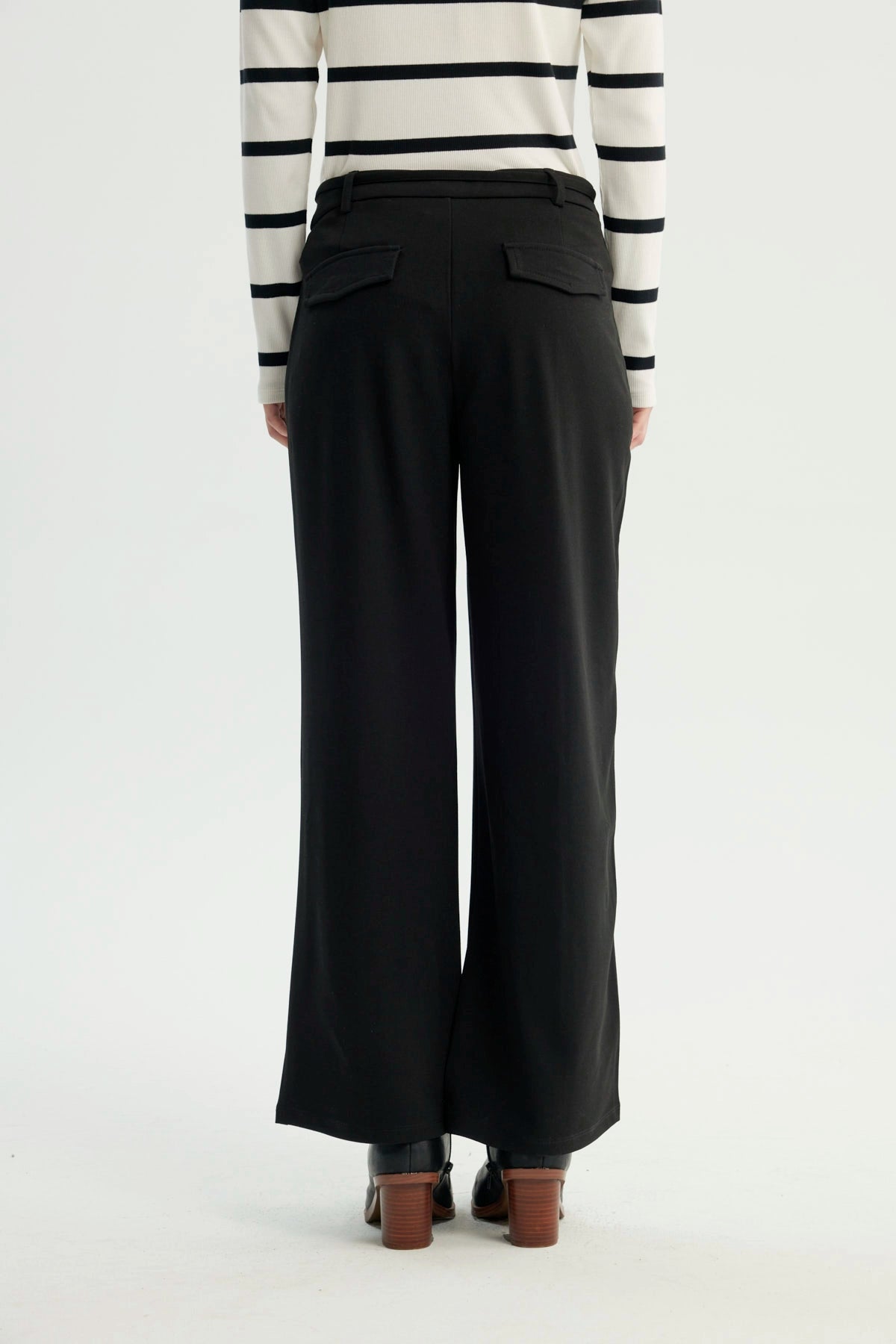 Pantalón Mujer Wide Leg Negro