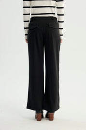 Pantalón Mujer Wide Leg Negro