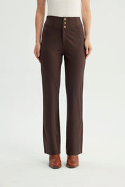 Pantalón Mujer Punto Roma Chocolate