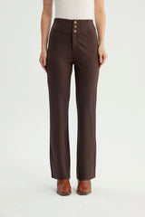 Pantalón Mujer Punto Roma Chocolate