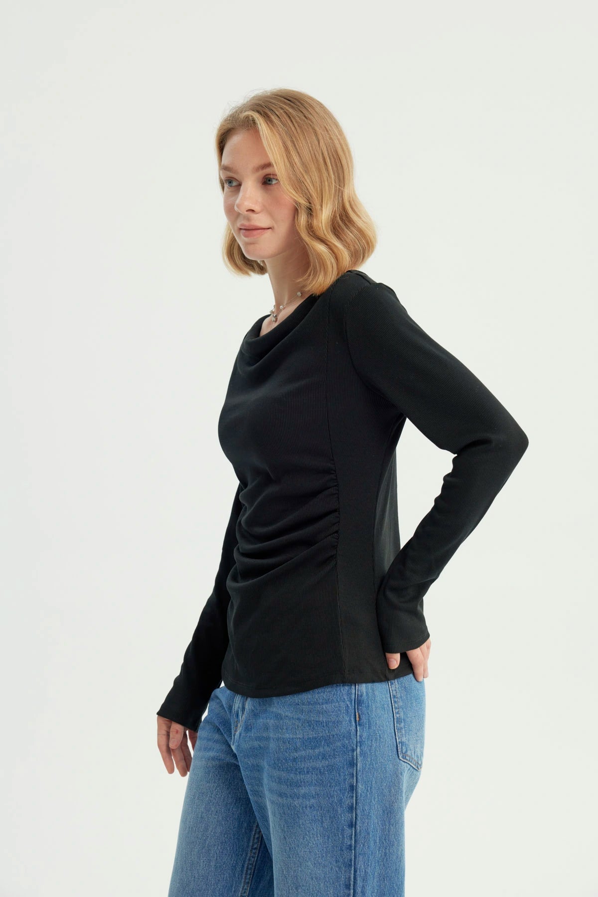 Polera Slim Mujer Negro