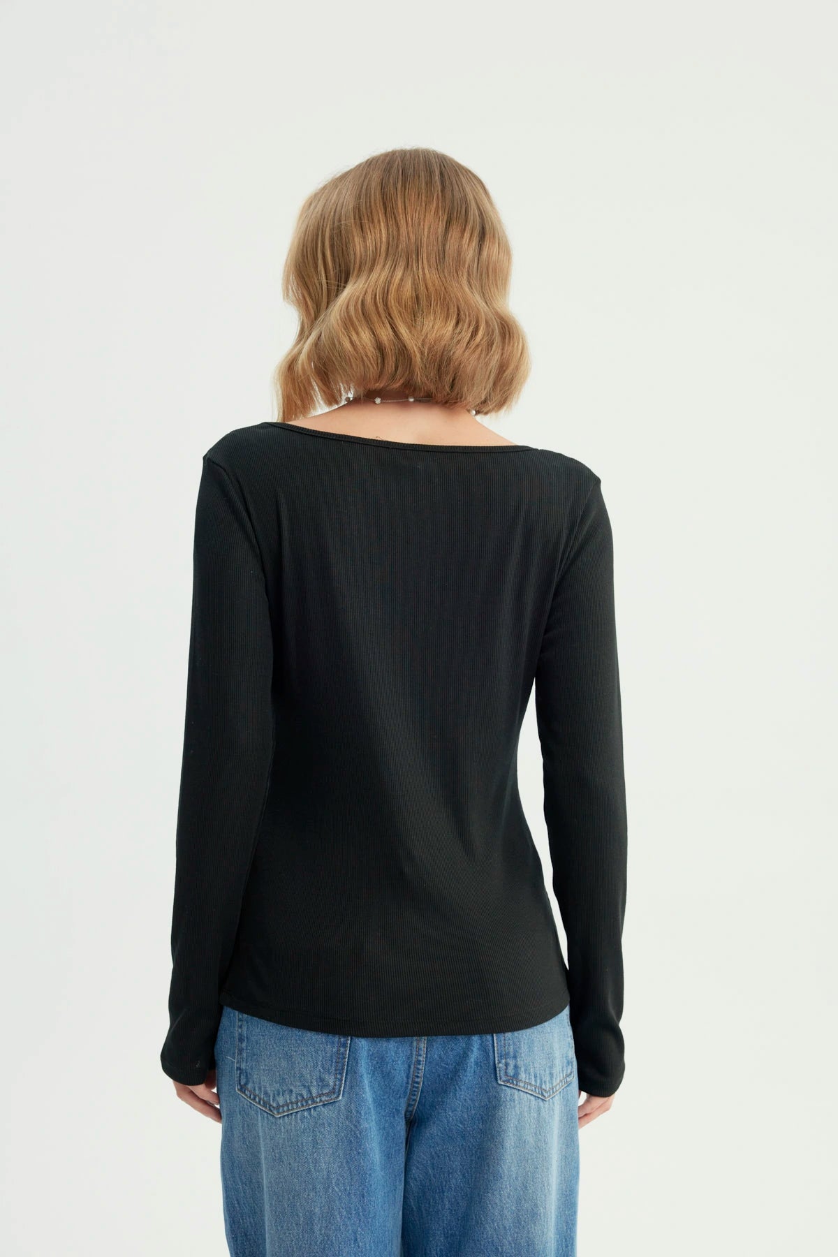 Polera Slim Mujer Negro