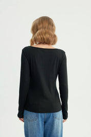 Polera Slim Mujer Negro