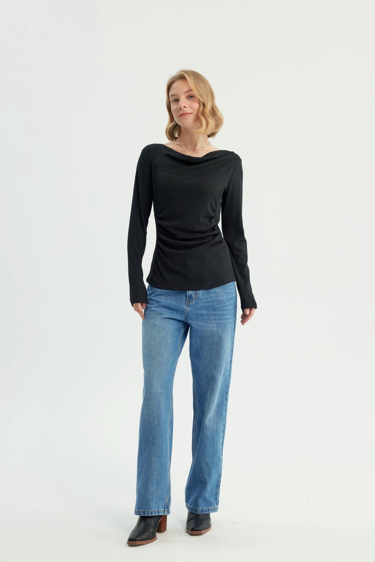 Polera Slim Mujer Negro