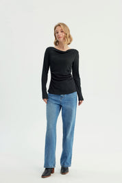 Polera Slim Mujer Negro
