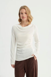 Polera Slim Mujer Crema