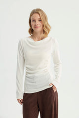 Polera Slim Mujer Crema