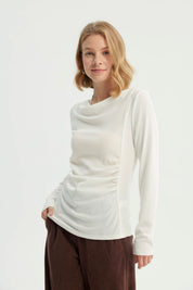 Polera Slim Mujer Crema