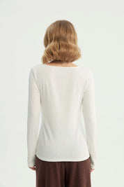 Polera Slim Mujer Crema