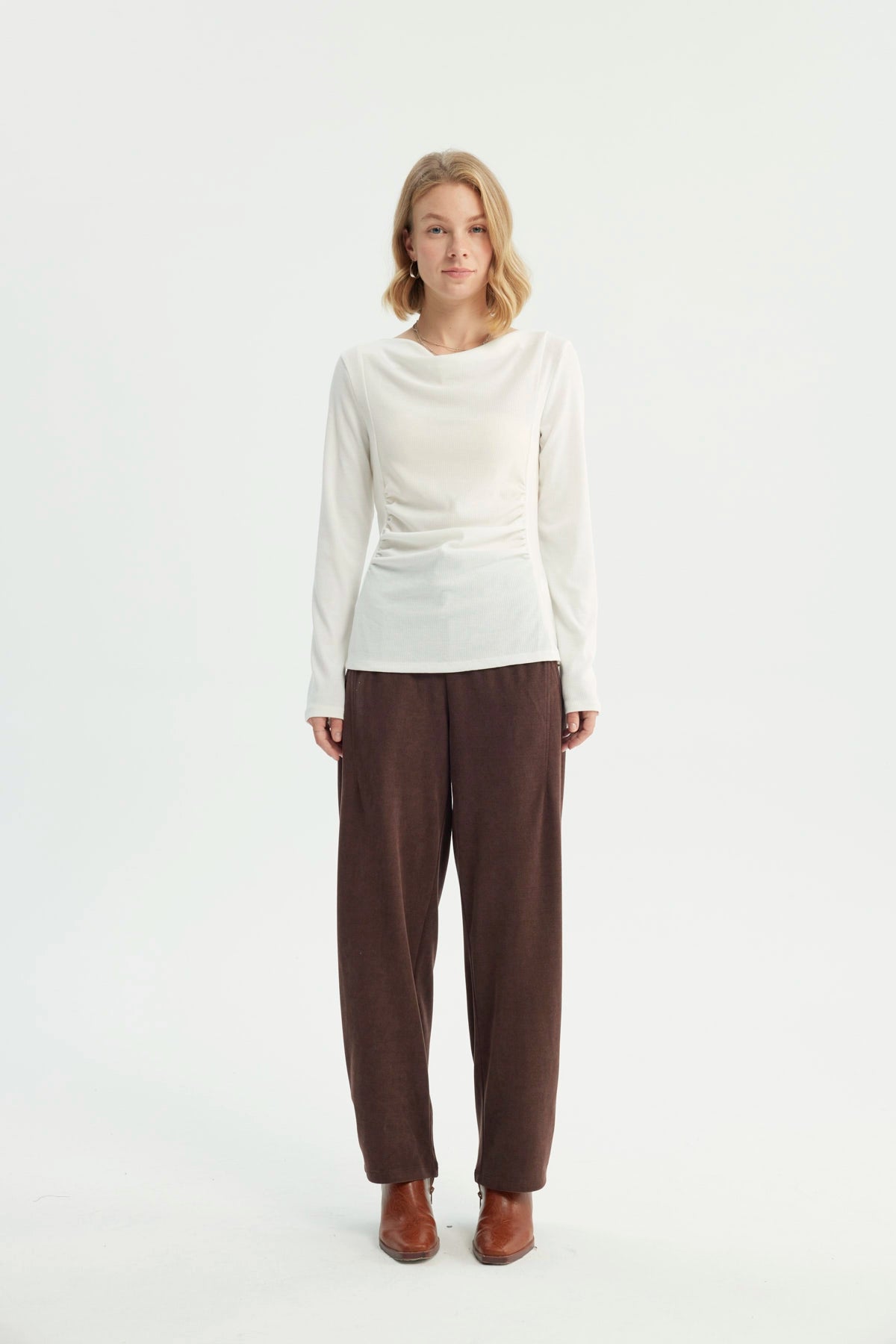 Polera Slim Mujer Crema