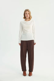 Polera Slim Mujer Crema