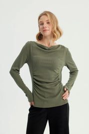 Polera Slim Mujer Verde Militar
