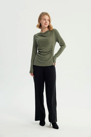 Polera Slim Mujer Verde Militar
