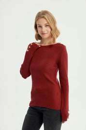 Sweater Mujer Slim Rojo