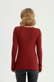 Sweater Mujer Slim Rojo