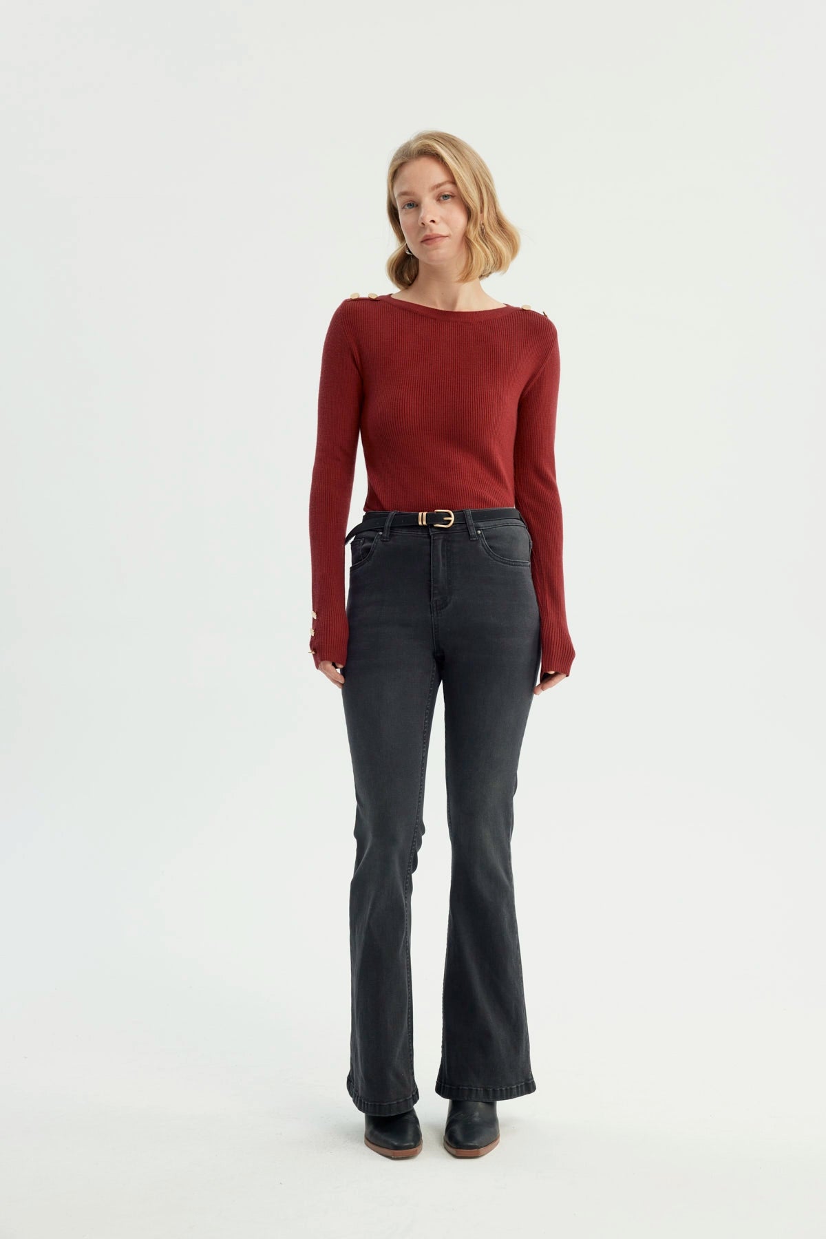 Sweater Mujer Slim Rojo
