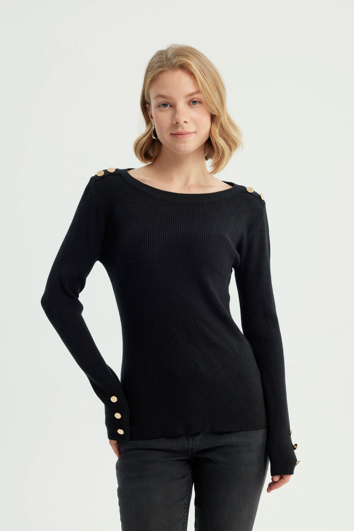 Sweater Mujer Slim Negro