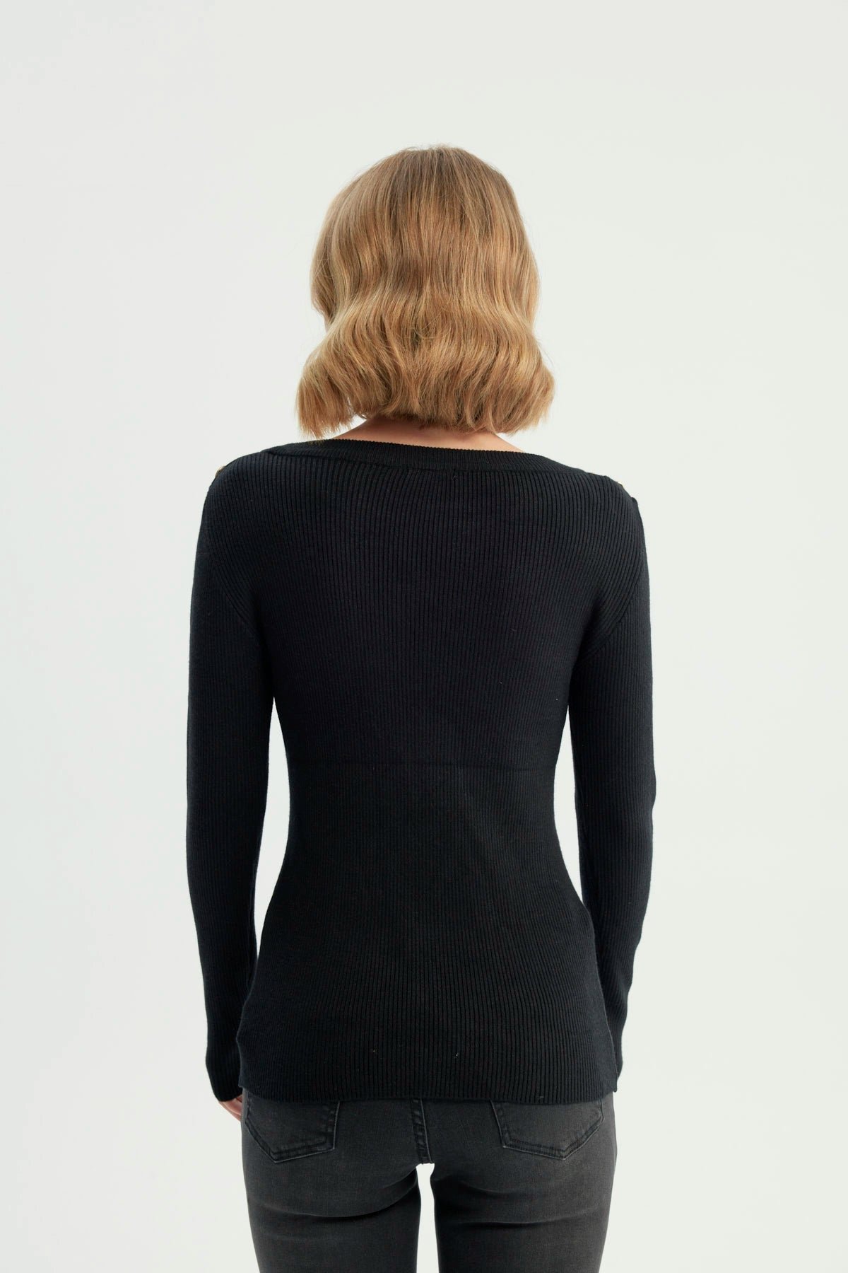 Sweater Mujer Slim Negro